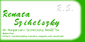 renata szihelszky business card